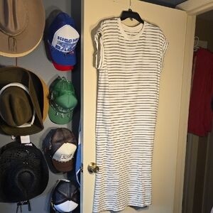 a new day Black and White Striped Dress
